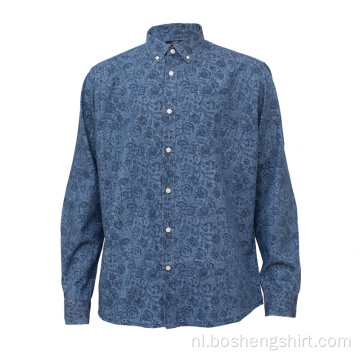 Tailored Fit Goedkope Blauwe Zomer Casual Shirts